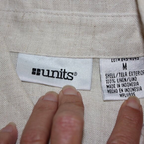Units Womens 100% Linen Maxi Shirtdress Sleeveless Button Front Size Med NWOT - Picture 5 of 10